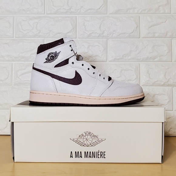 Nike Air Jordan 1 High Retro OG High x A Ma Maniere Sail Size 8.5 DO7097-100 - Picture 8 of 12